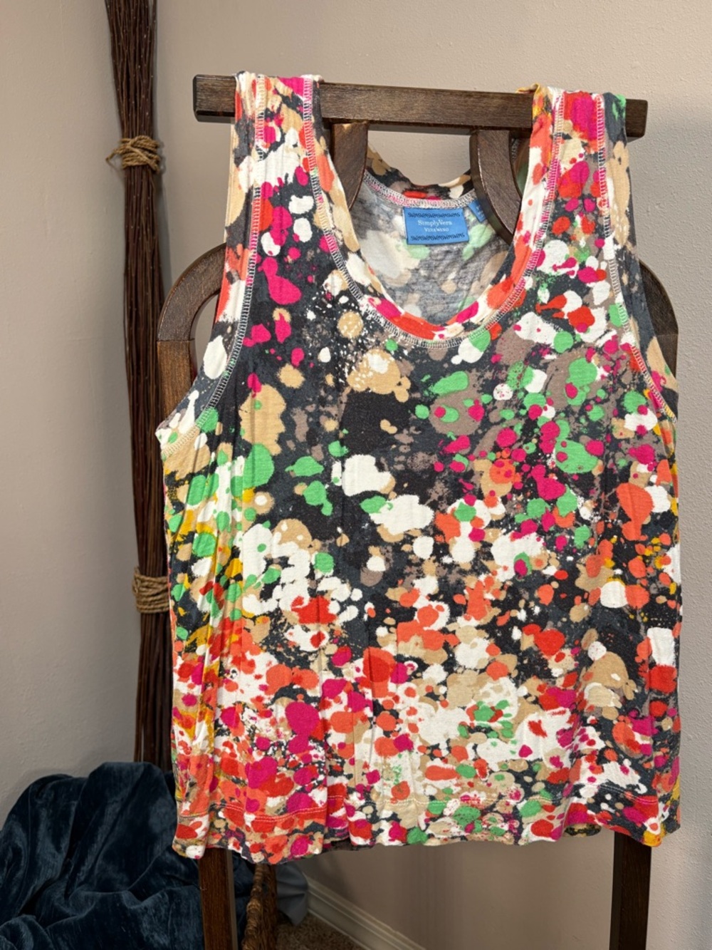 Bright Multicolor Splatter Tank Top - Women's Casual Summer Top - LAST CHANCE!